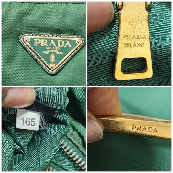 Authentic PRADA Nylon 2way Shopper Tote Bag Green - Picture 9 of 16